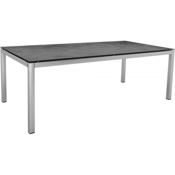 Tisch 160 mit Edelstahlgestell und HPL-Tischplatte